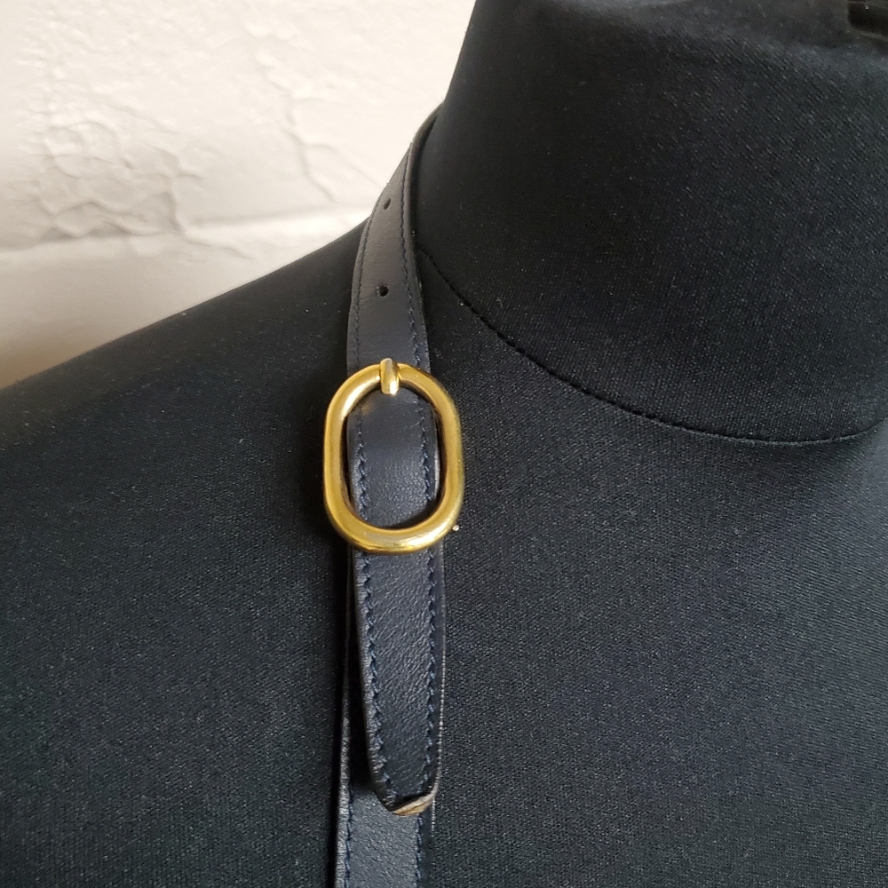 Vintage Gucci Navy Micromonogram Canvas Crossbody - Picture 9 of 16